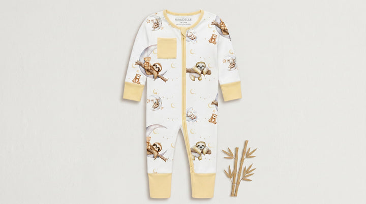 Snoozy Sloth Convertible Bamboo Zipper Pajama