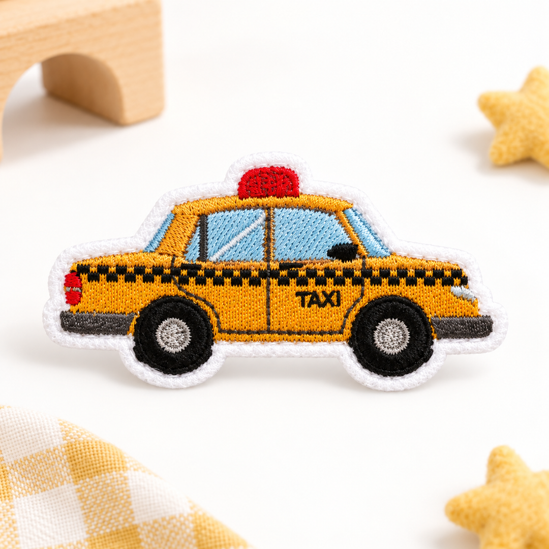 Little Yellow Taxi embroidered patch, Nik&DELLE