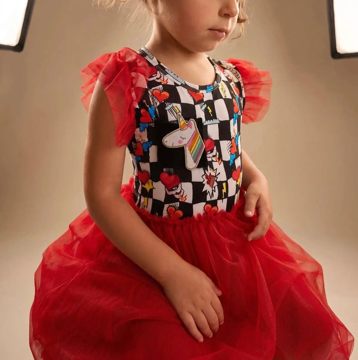 Electric Heart Tulle Bamboo Dress | Nik&DELLE Nik&DELLE