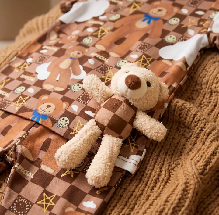 Stitched Teddy Bear Bamboo Pajama Set
– Nik&DELLE Nik&DELLE