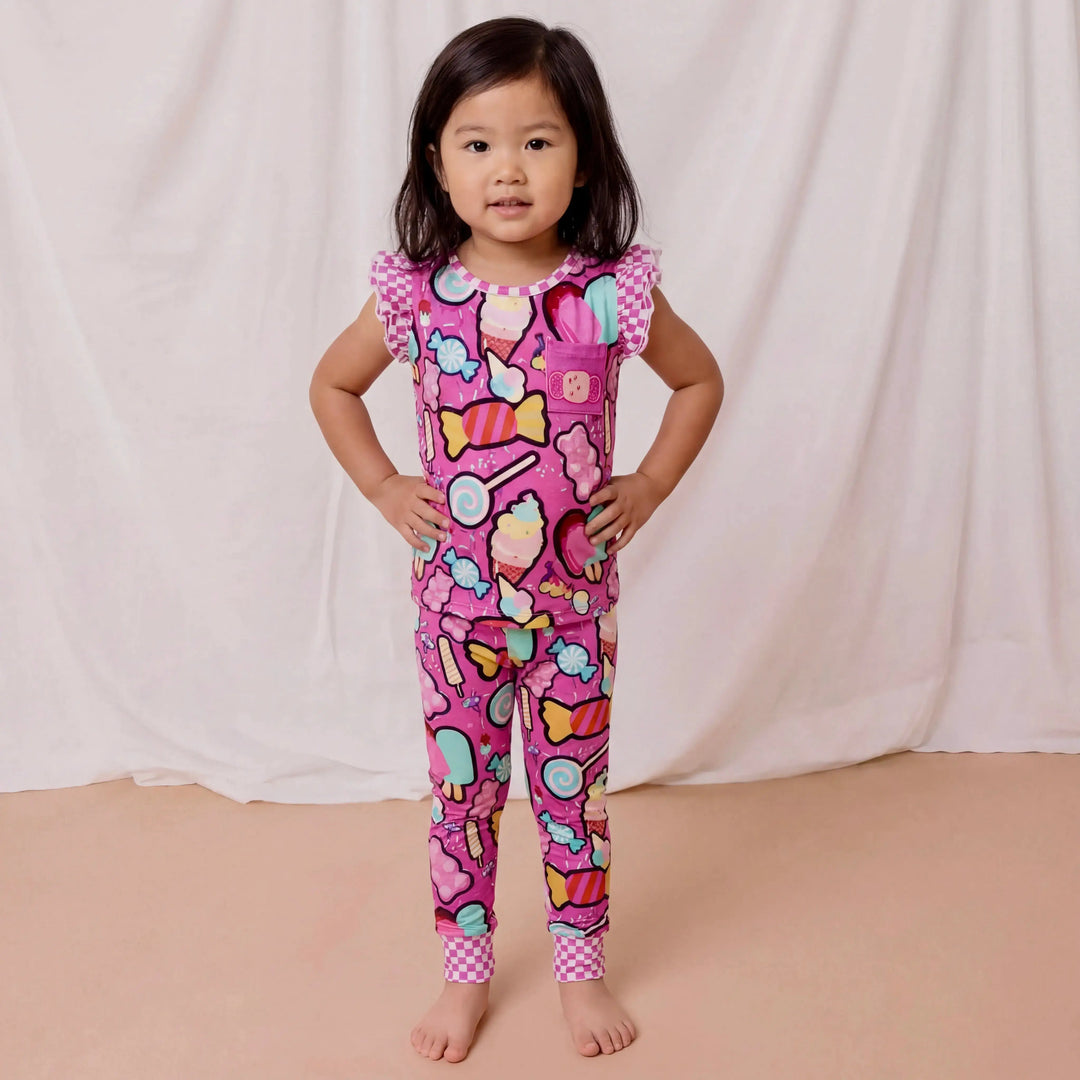 Bamboo Ruffle  Two Piece sets with Candy Patch | Candy Shop Nik&DELLE