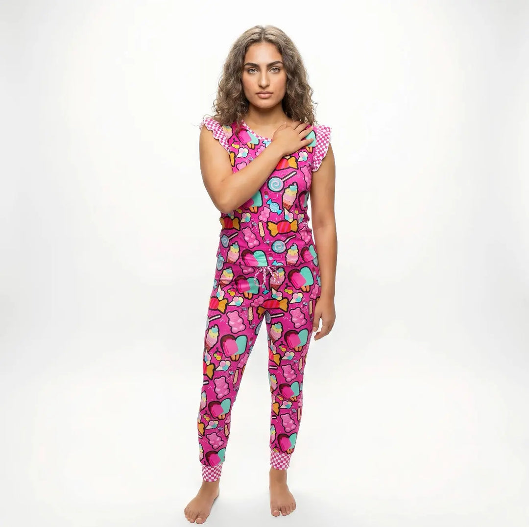 Candy shop
Women’s Ruffle Top Two Piece Set Nik and DELLE