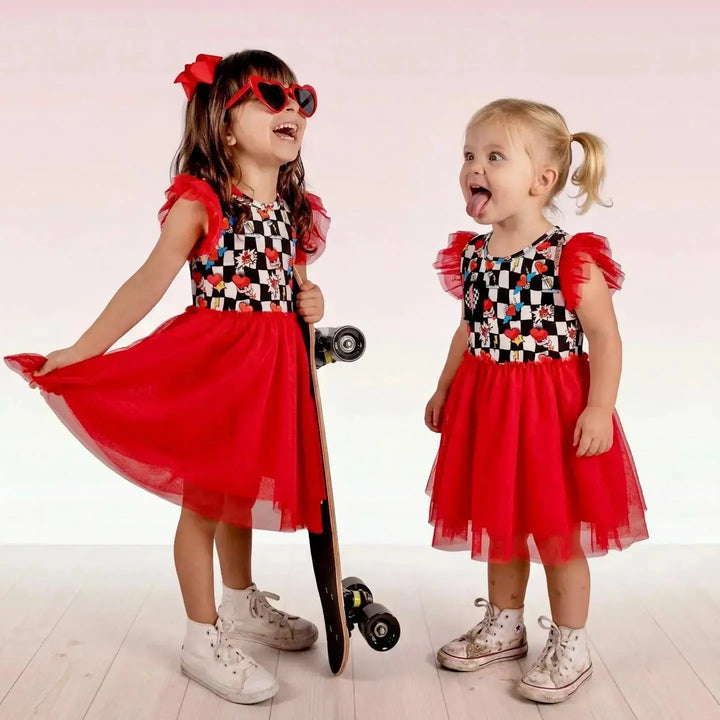 Electric Heart Tulle Bamboo Dress | Nik&DELLE - Nik&DELLE