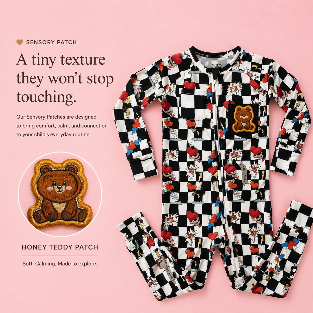 Honey Teddy Patch – Sensory - Friendly Add - On - Nik&DELLE