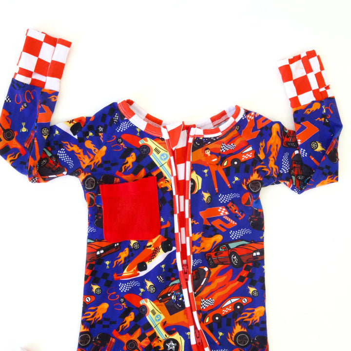 Convertible Zip Romper | Little Racer Nik and DELLE