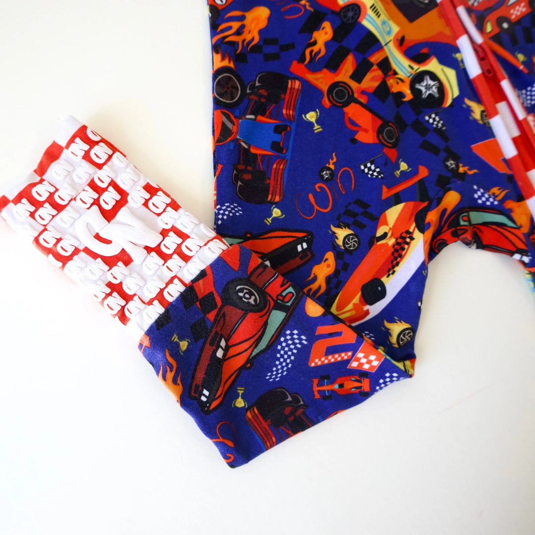 Convertible Zip Romper | Little Racer Nik and DELLE