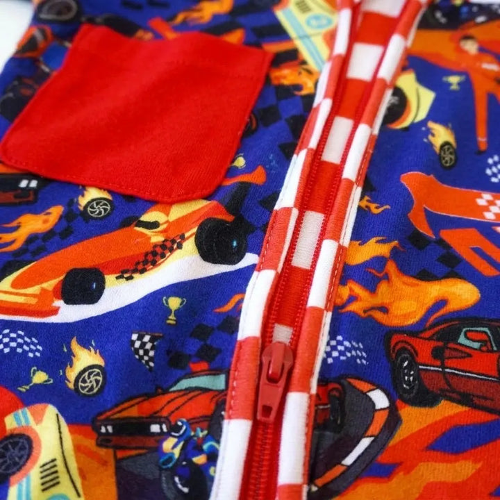 Convertible Zip Romper | Little Racer Nik and DELLE
