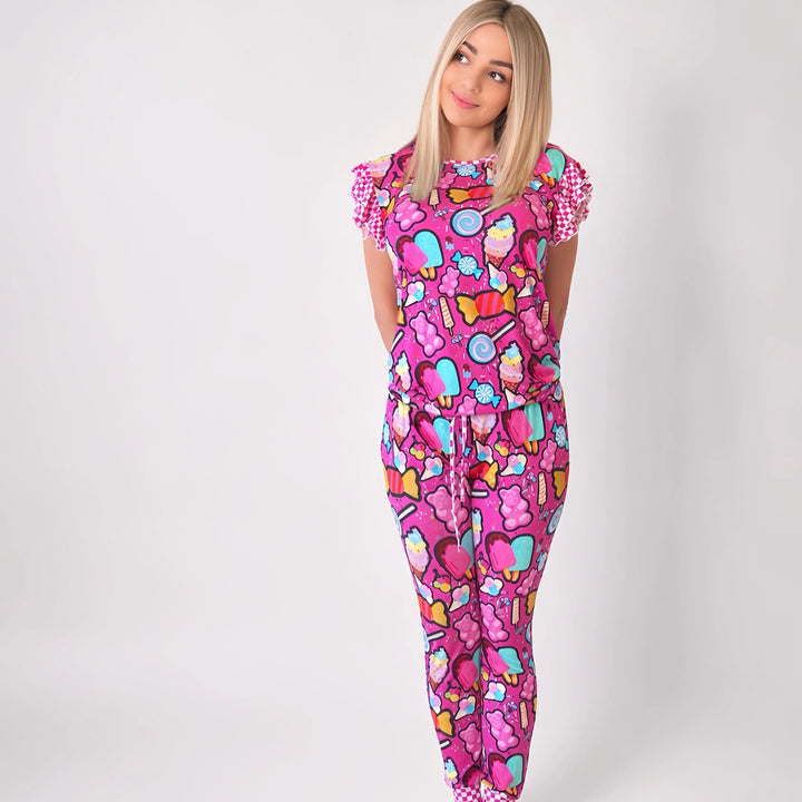 Candy shop
Women’s Ruffle Top Two Piece Set Nik and DELLE