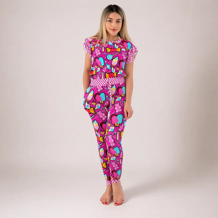 Candy shop
Women’s Ruffle Top Two Piece Set Nik and DELLE