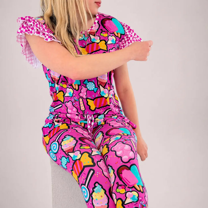 Candy shop
Women’s Ruffle Top Two Piece Set Nik and DELLE
