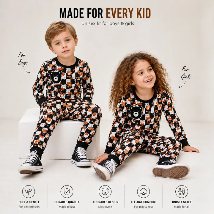 My Dear Teddy Bamboo Pajama Set | Sensory-Friendly | Nik&DELLE Nik&DELLE