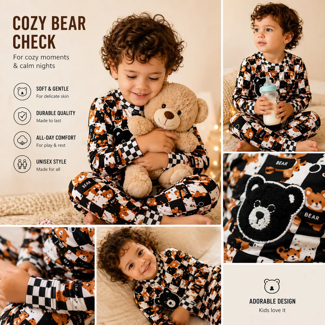 My Dear Teddy Bamboo Pajama Set | Sensory-Friendly | Nik&DELLE Nik&DELLE