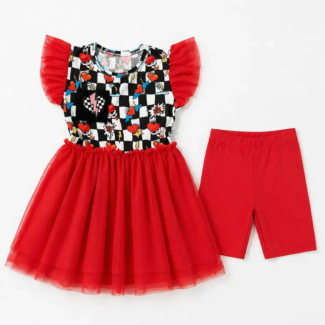 Electric Heart Tulle Bamboo Dress | Nik&DELLE Nik&DELLE