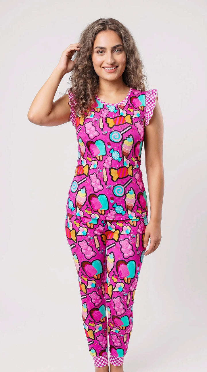 Candy shop
Women’s Ruffle Top Two Piece Set Nik and DELLE