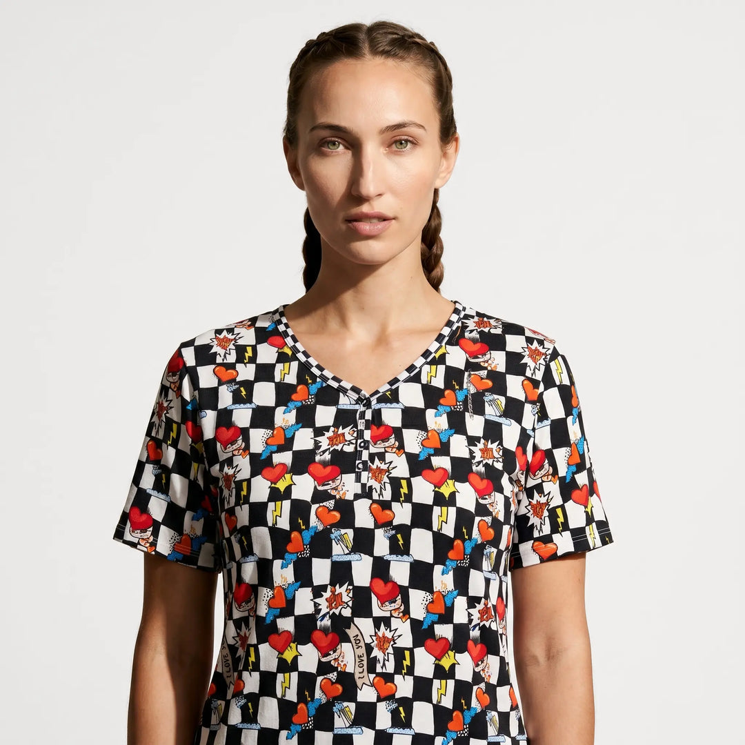 Electric Heart Women's Short Sleeve Two Piece Set Nik&DELLE