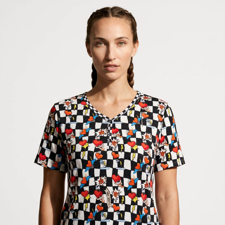 Electric Heart Women's Short Sleeve Two Piece Set Nik&DELLE