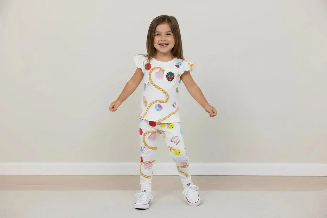 Little Charmer Bamboo Two - Piece Pajama Set in Pale Yellow | Nik and DELLE - Nik and DELLE