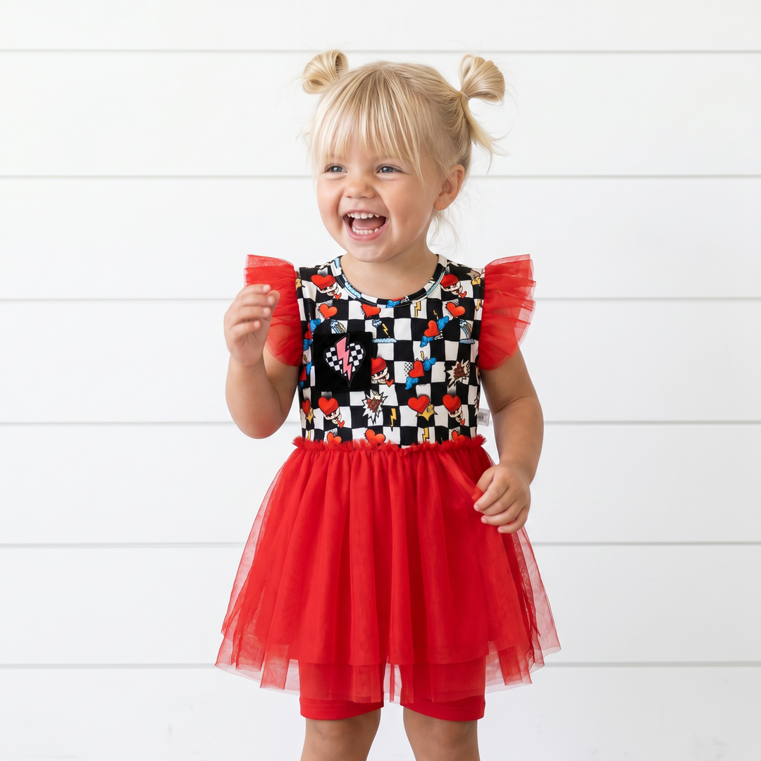 Electric Heart Tulle Bamboo Dress | Nik&DELLE
