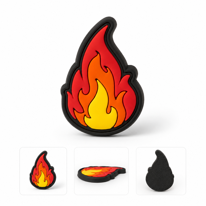 Fire Flame 3D Rubber Patch