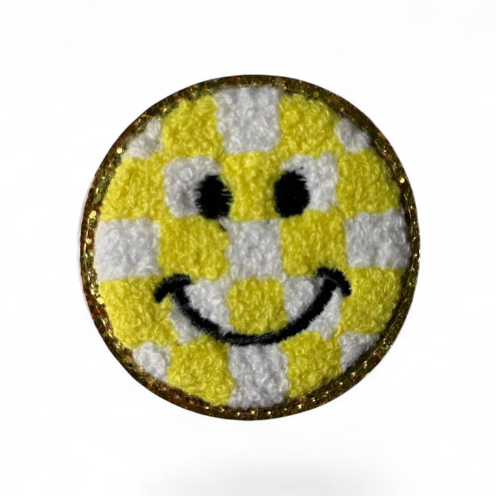 Checkered Smiley Sensory-Friendly Detachable Patch