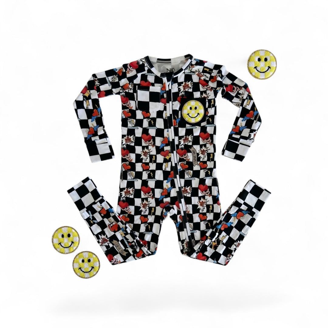Checkered Smiley Sensory-Friendly Detachable Patch