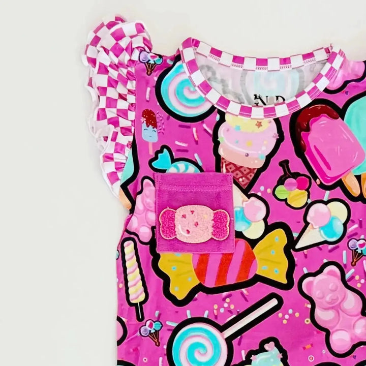 Bamboo Ruffle  Two Piece sets with Candy Patch | Candy Shop Nik&DELLE
