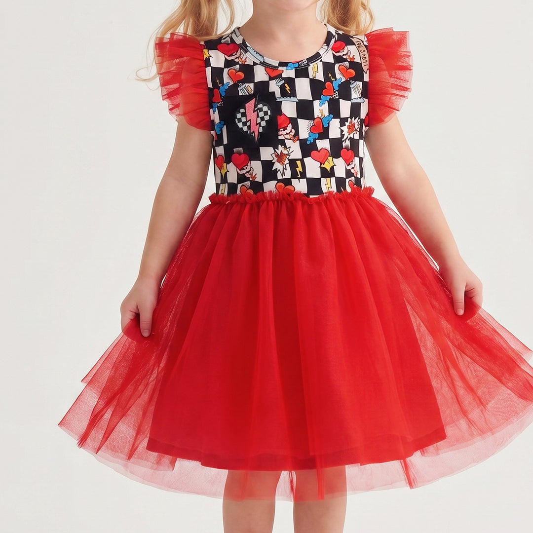 Electric Heart Tulle Bamboo Dress | Nik&DELLE