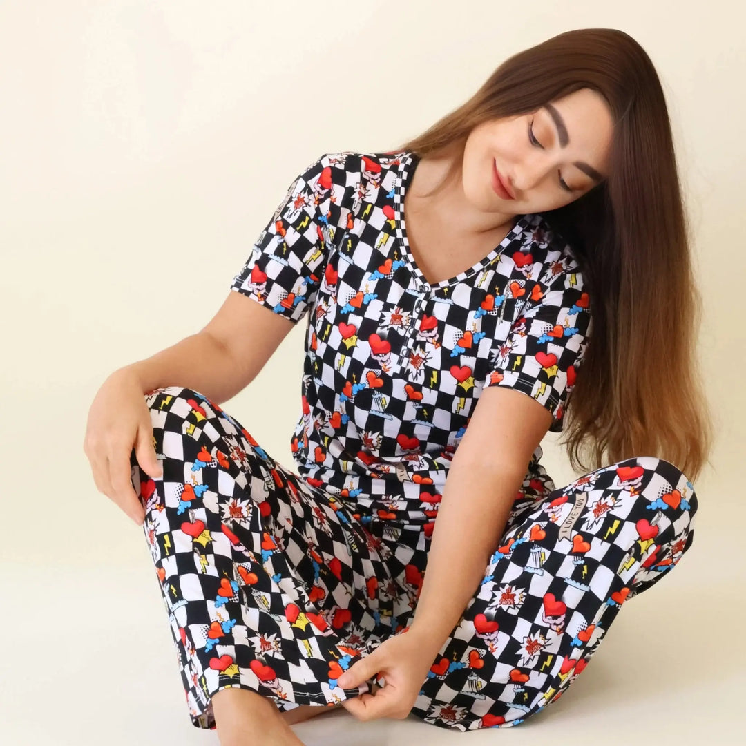 Electric Heart Women's Short Sleeve Two Piece Set - Nik&DELLE
