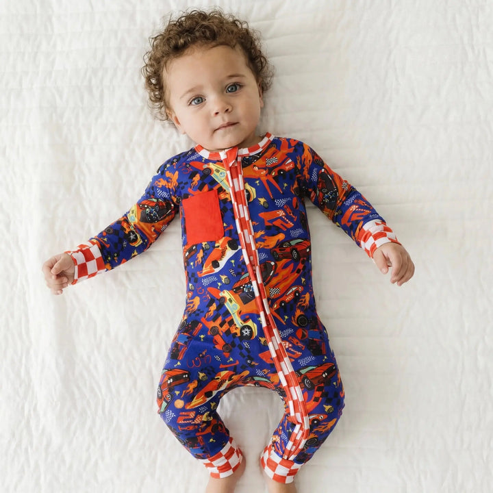 Convertible Zip Romper | Little Racer - Nik&DELLE