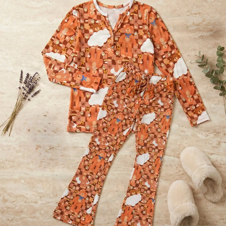 Peekabear Women’s Long Sleeve Flare Set Nik and DELLE