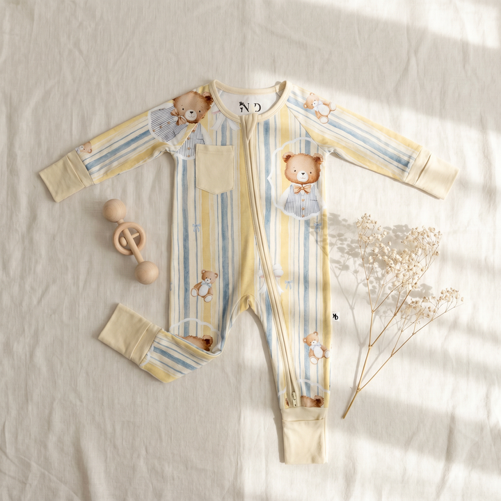 Sunday Teddy Convertible Bamboo Zipper Pajama