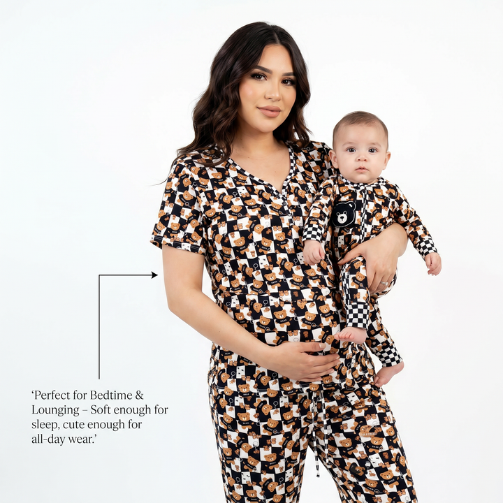 My Dear Teddy Women bamboo pajama set | Matching Pajamas | Nik&DELLE