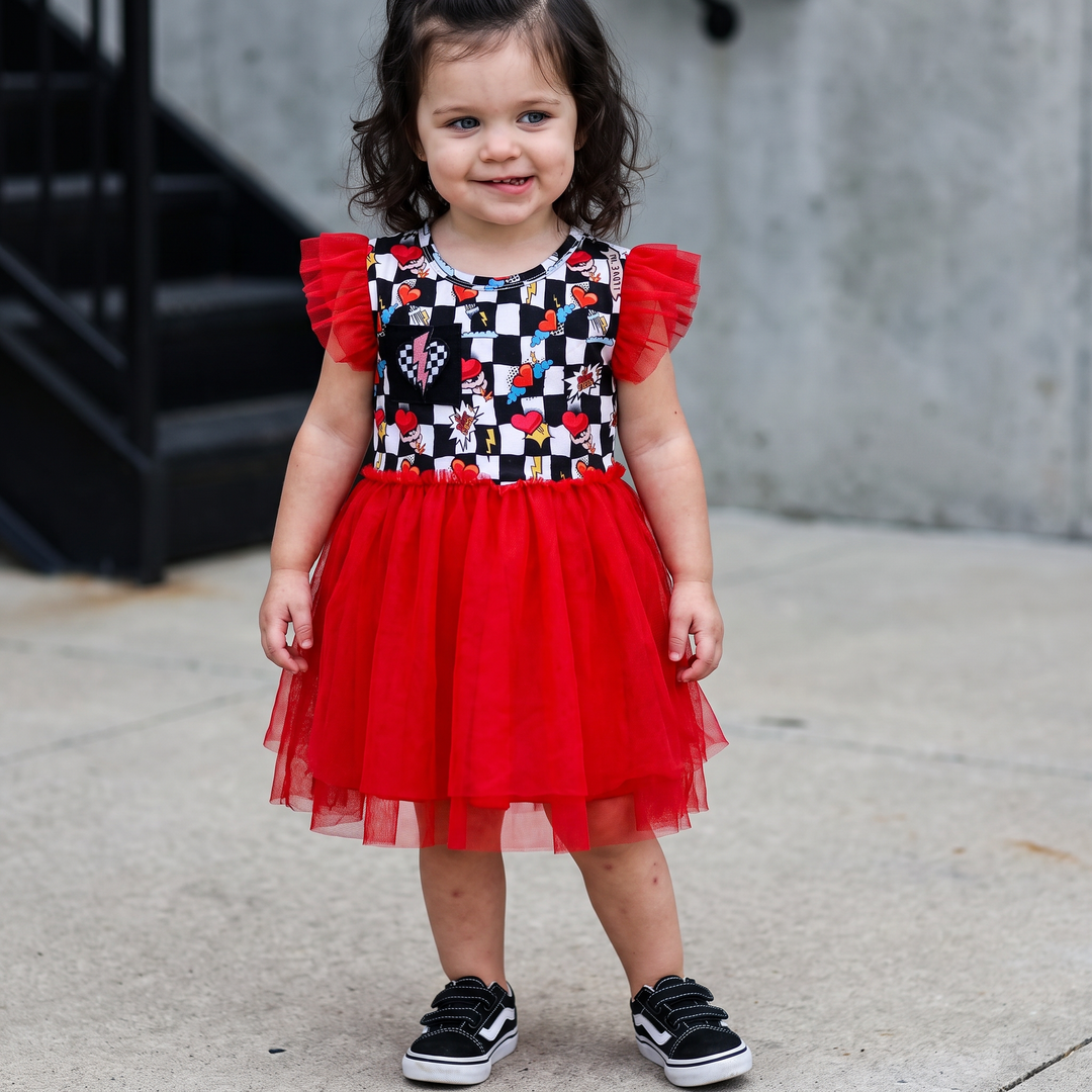 Electric Heart Tulle Bamboo Dress | Nik&DELLE