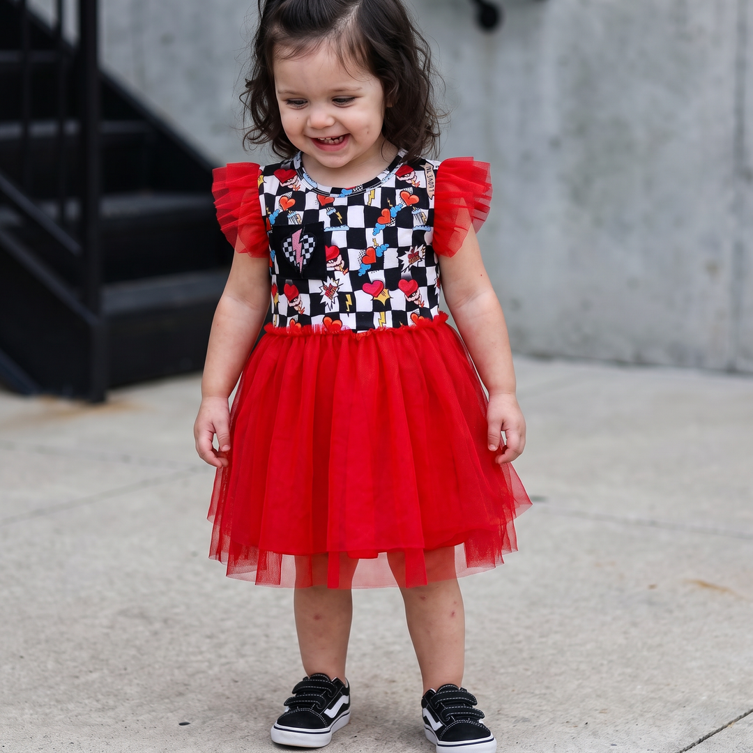 Electric Heart Tulle Bamboo Dress | Nik&DELLE