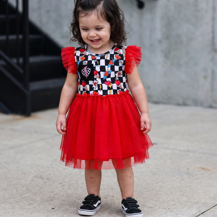 Electric Heart Tulle Bamboo Dress | Nik&DELLE