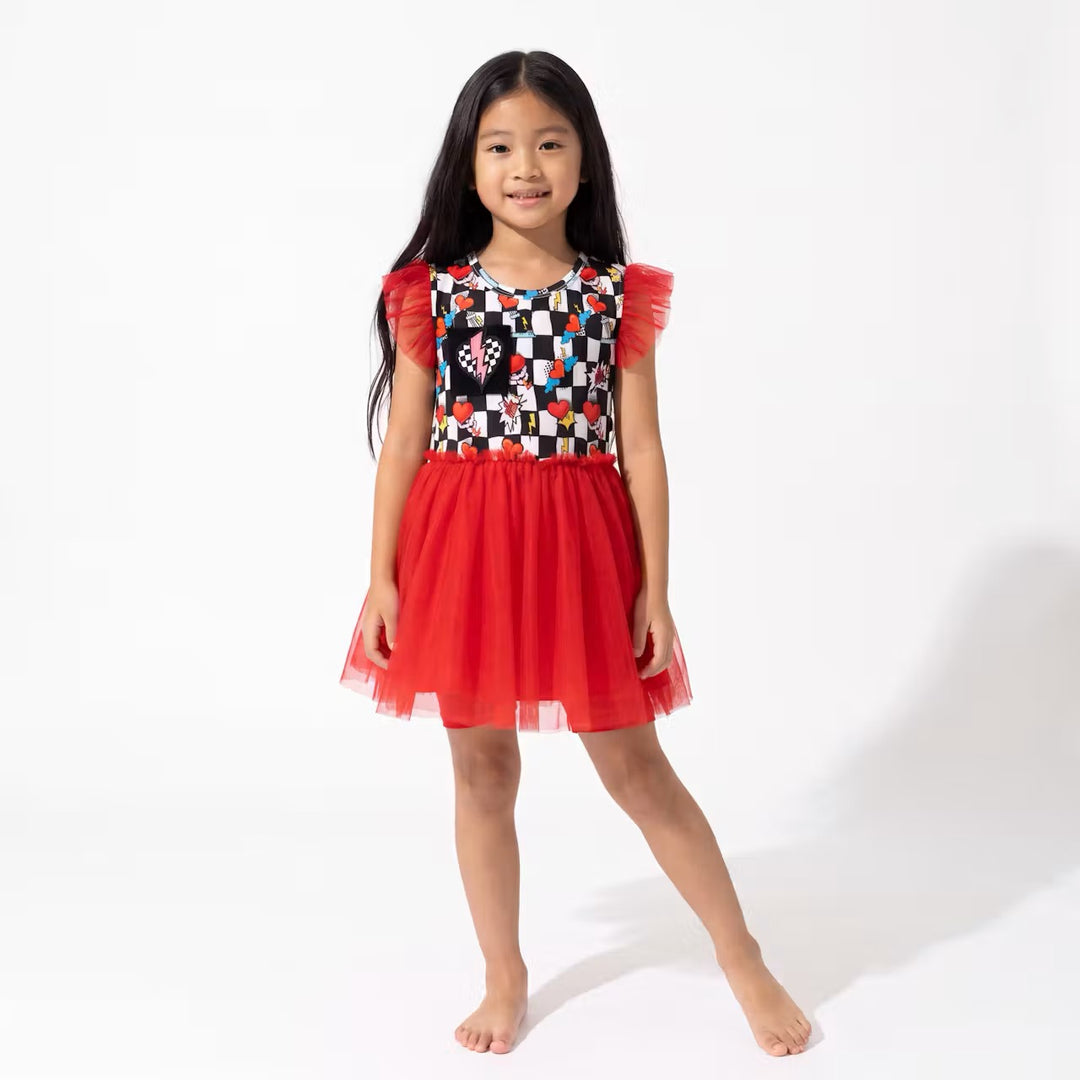 Electric Heart Tulle Bamboo Dress and short | Nik&DELLE