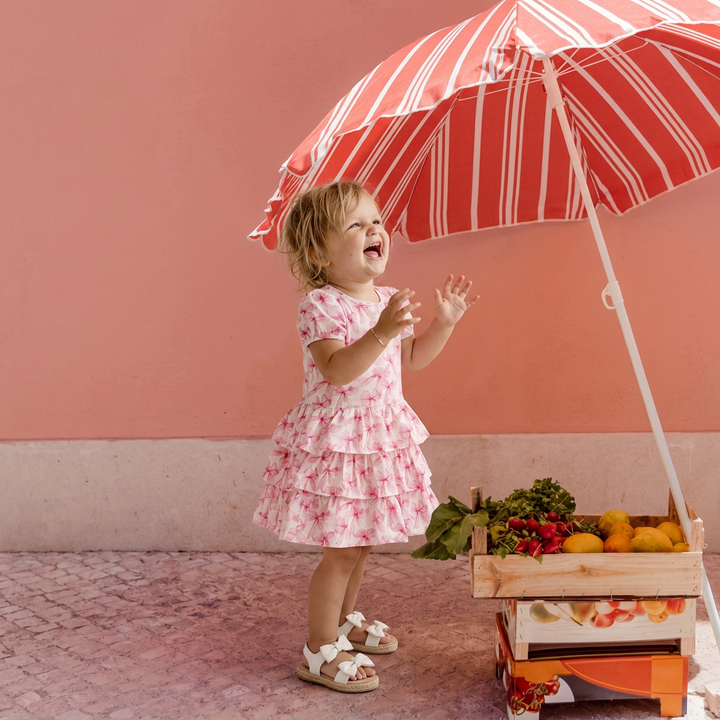 Bow Daydream Pink Bow Tiered Dress | Preorder