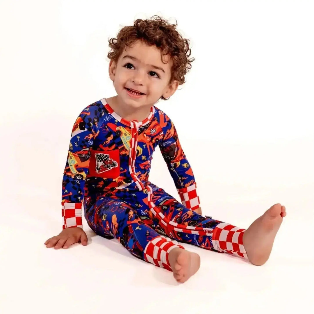 Bamboo Zip Romper | Little Racer - Nik and DELLE