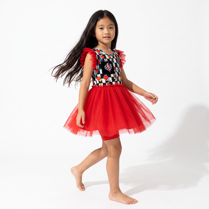 Electric Heart Tulle Bamboo Dress and short | Nik&DELLE
