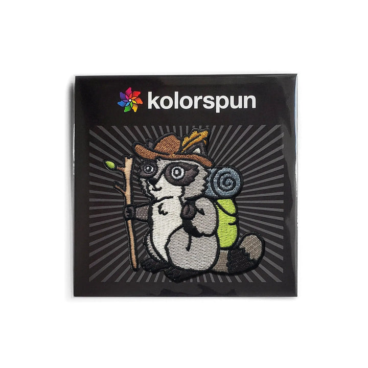 Raccoon Hiker Patch Kolorspun